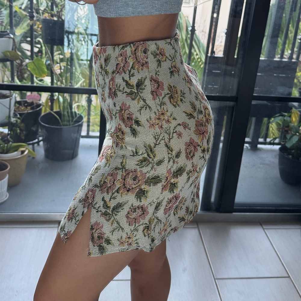 Floral Mini Skirt